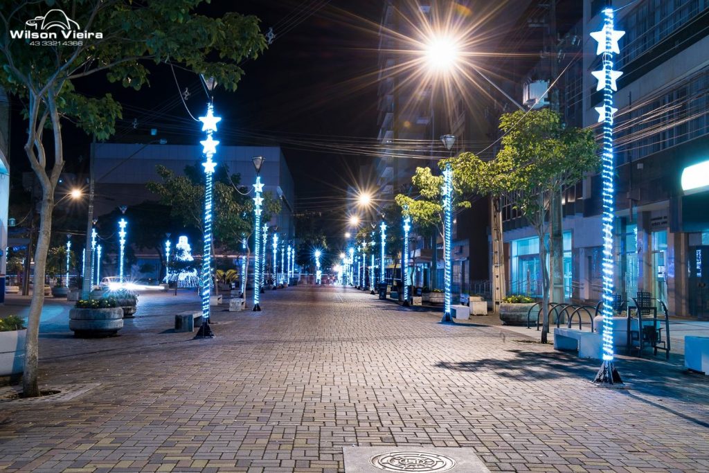 Pontos turísticos de Londrina: Calçadão da Avenida Paraná em Londrina