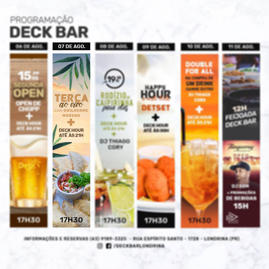 Deck bar - Terça ao vivo com Guilherme Moreno