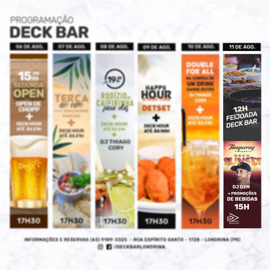 Deck bar- Feijoada + Deck Sunset