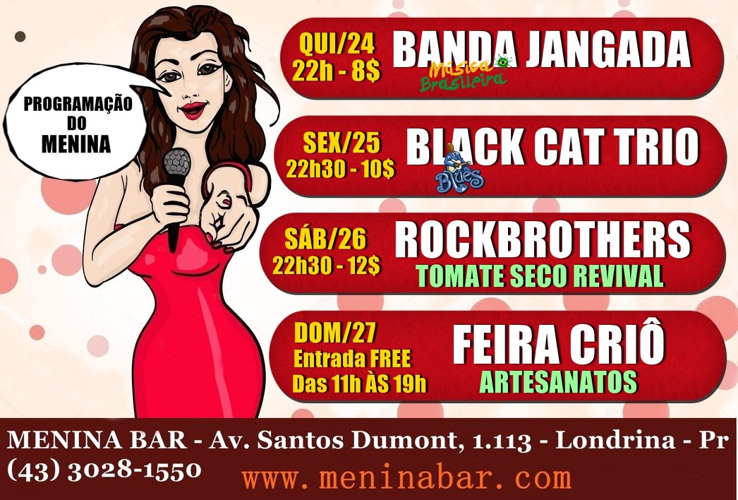 Música ao vivo no Menina Bar