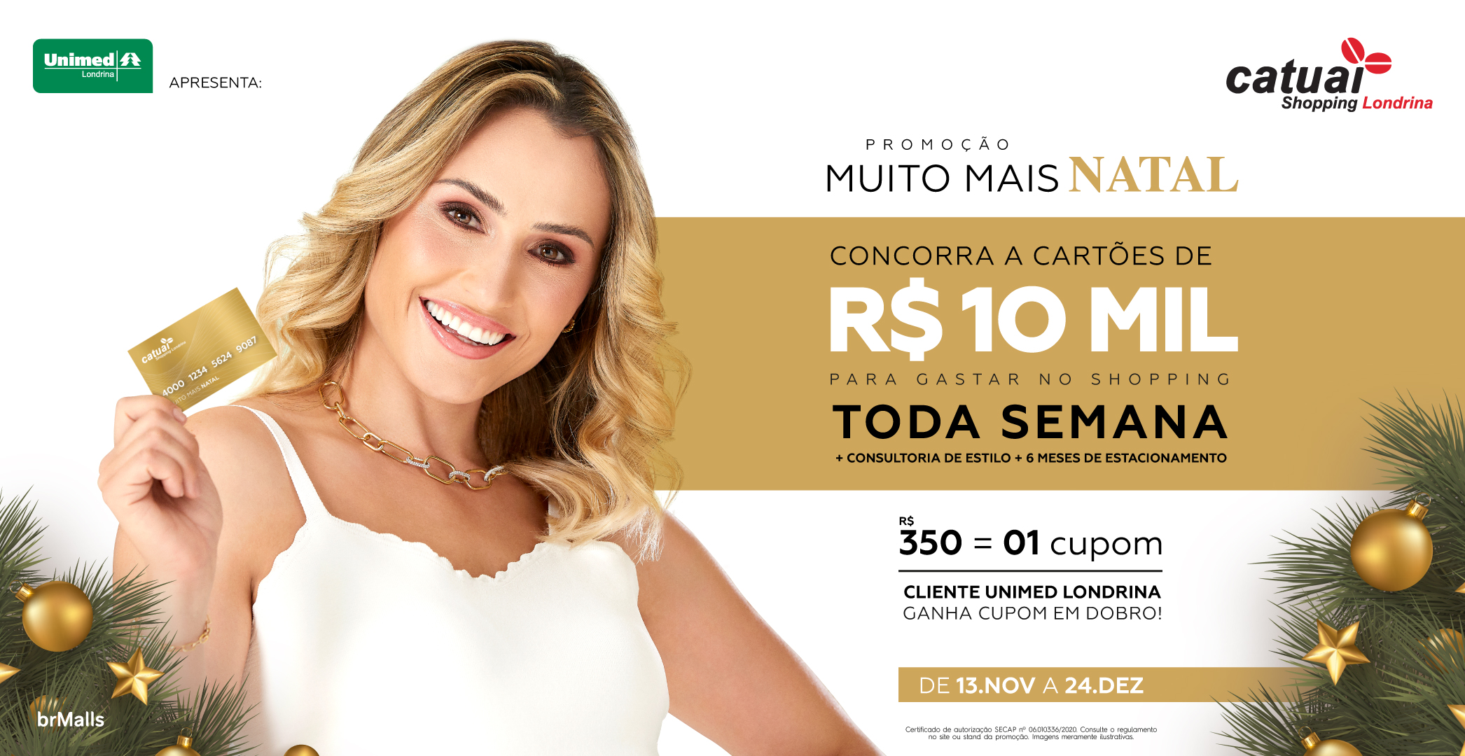 Natal no Catuaí: Shopping sorteia cartões de R$10 mil - LondrinaTur, portal  de Londrina e norte do Paraná